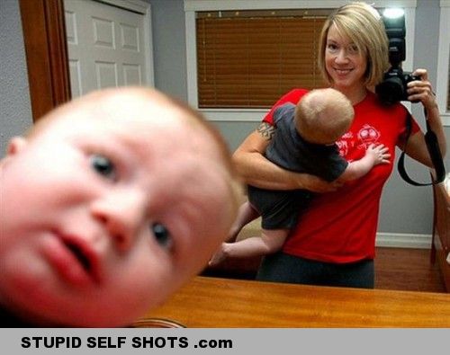 Baby Photobomb Self Shot