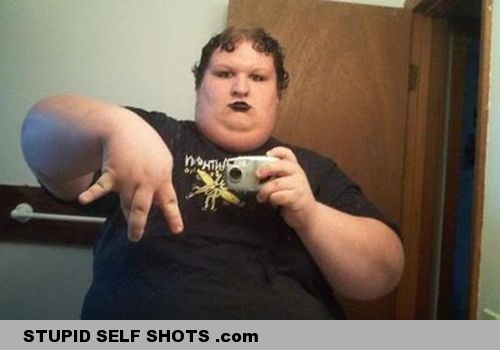 Fat emo, selfie
