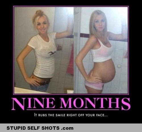 Pregnant Self Shot, Nine Months apart