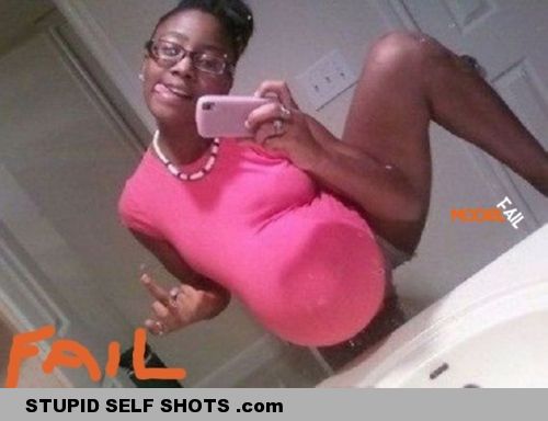 Self Shot Pregnant Girl