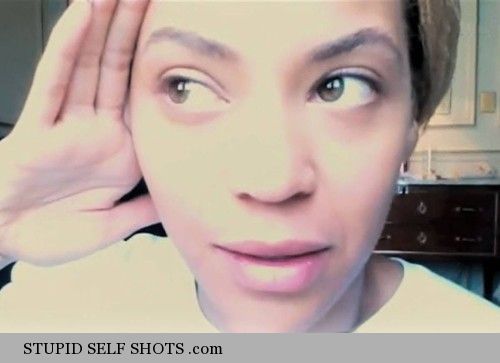 Beyonce, no makeup self shot