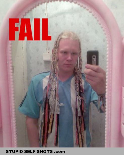 Hippie fail, mirror self shot