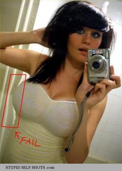 Photoshopped boobs self shot fail