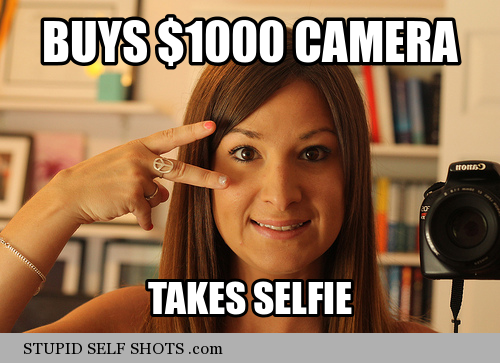 Rich girl selfie