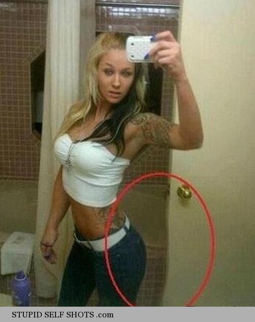 Bathroom Mirror Selfy, Photoshop Fail