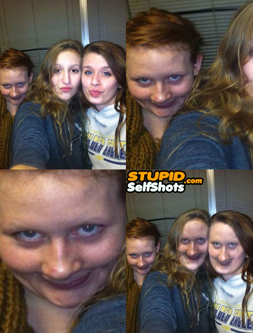 The really creepy friend, girl group selfie