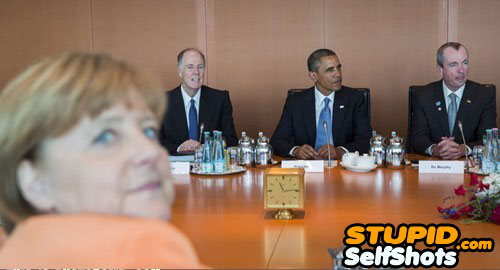 Angela Merkel Self Shot with Barack Obama