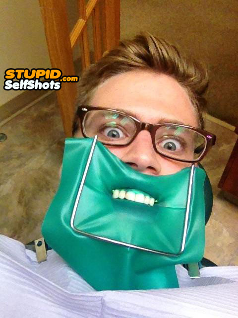 At the dentist, selfie
