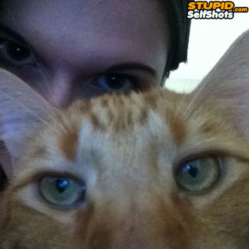 Cat and his human, selfie