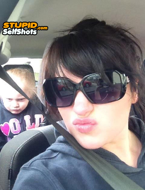 Little sister disapproves of your duck face self shot