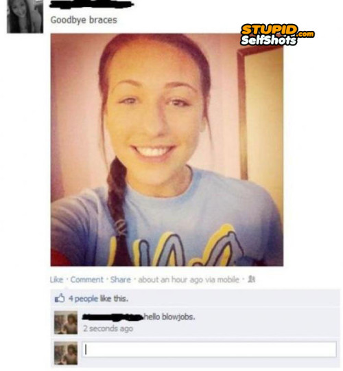 Facebook selfy ends in comedy