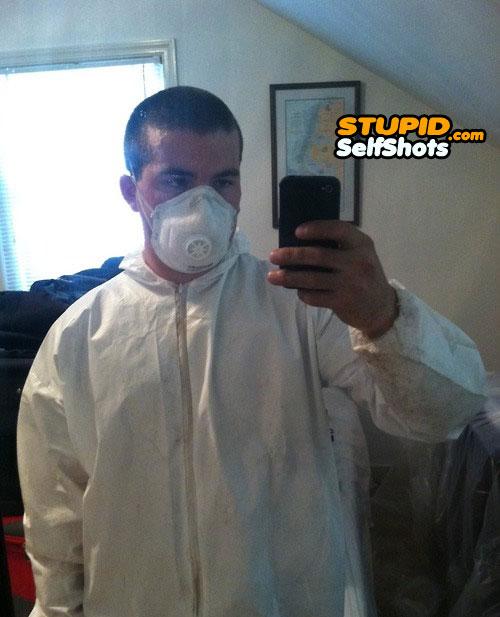 Fumigating a house, stops for a self shot
