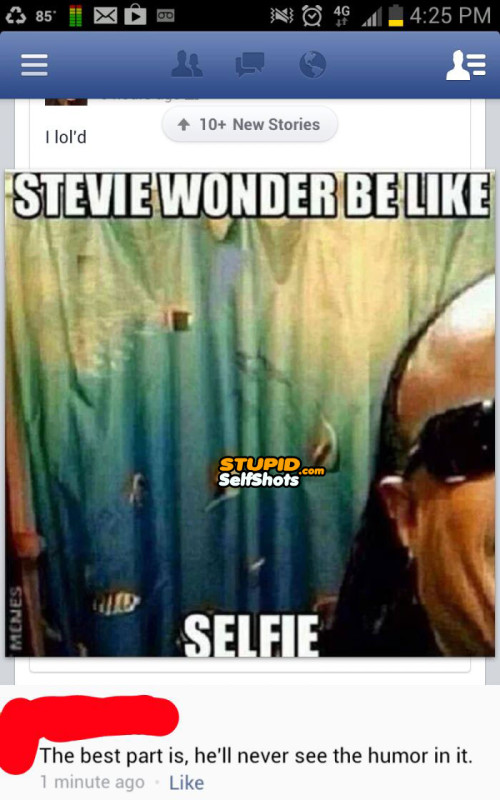 Steve Wonder batroom selfie