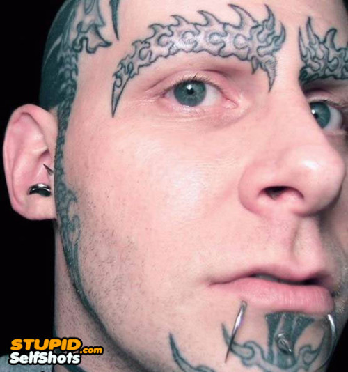 When face tattoo's go wrong, self shot