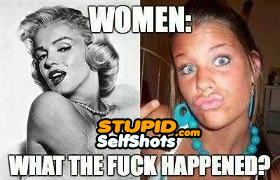 Women, then and now self shots