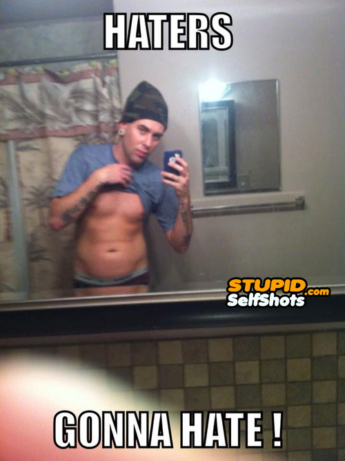 Hating on nonexistent Abs, bathroom Self Shot