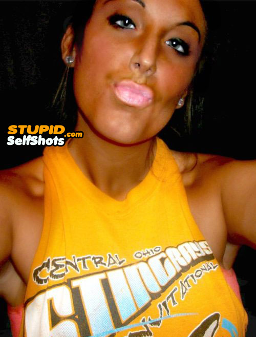 The definition of a duck face, self shot