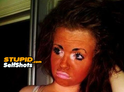 'Just the face' tanning gone wrong, self shot