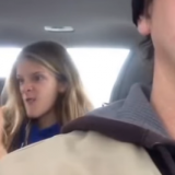 Guy catches his daughter in the backseat taking ridiculous Self Shots